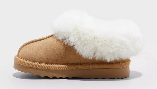 Cat Jack Toddler Piper Faux Fur Cuff Clog Slipper