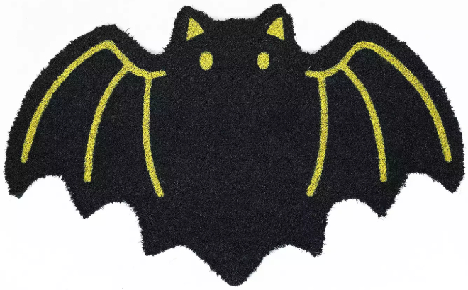 Celebrate Together Halloween Black Bat Doormat