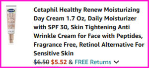 Cetaphil Day Cream Checkout Screen