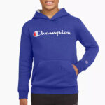 Champion Boys Signature Fleece Logo Pullover Hoodie