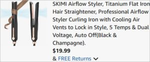 Checkout page of Skimi Airflow Styler