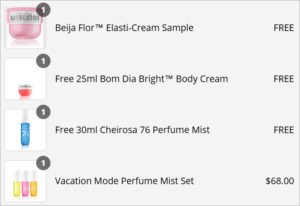 Checkout page of Sol De Janeiro Vacation Mode 3 Piece Mist Set