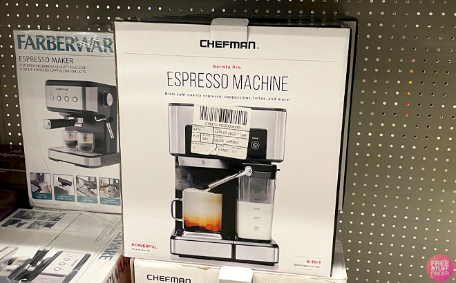 Chefman 6 in 1 Espresso Machine Box in a Store