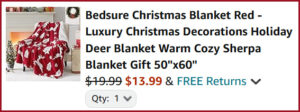 Christmas Blanket at Checkout