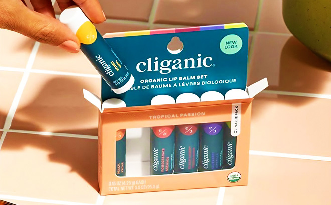 Cliganic Organic Lip Balm in tropical Passion Flavor