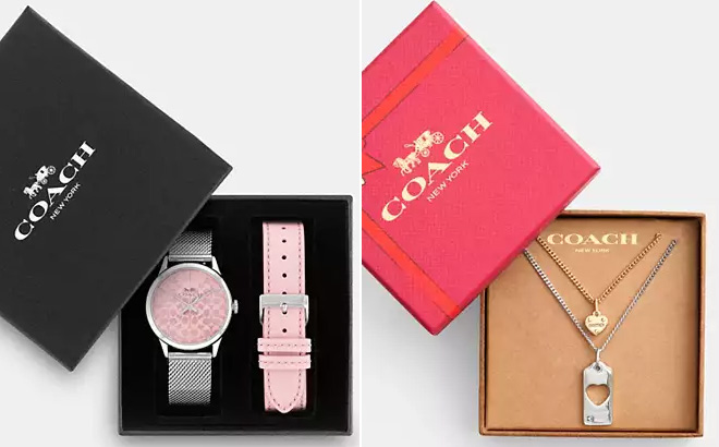 Coach Outlet Boxed Ruby Watch Gift Set