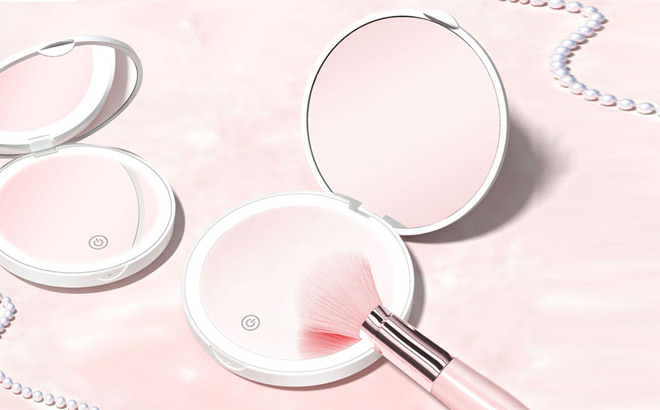 Compact Makeup Mirror with Light