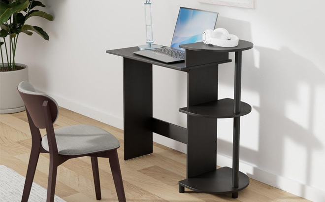 Computer Desk with Shelves