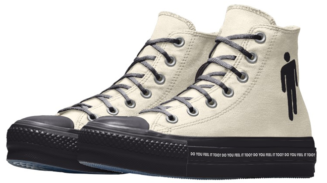 Converse By You x Billie Eilish Chuck Taylor All Star Lift Platform in Off White Color