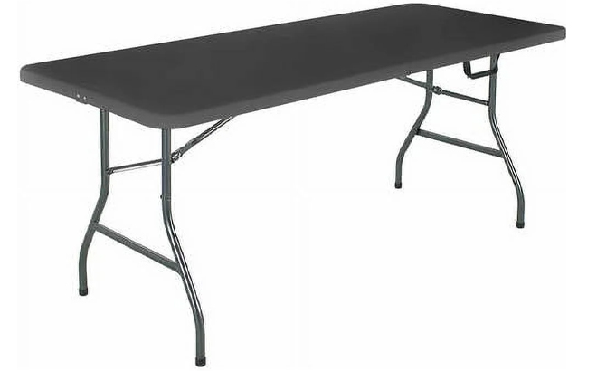 Cosco 6 Foot Premium Folding Table in Black