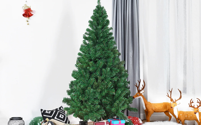 Costway 6 Foot Artificial PVC Christmas Tree with Stand