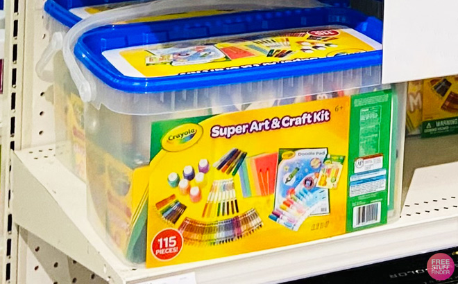 Crayola 115 Piece Art Craft Kit on Target Shelf