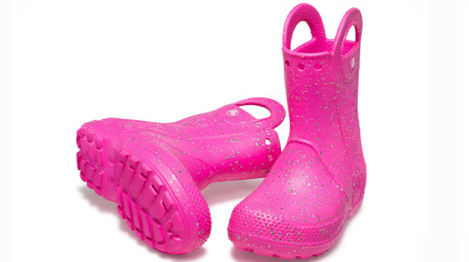 Crocs Kids Handle It Glitter Rain Boot