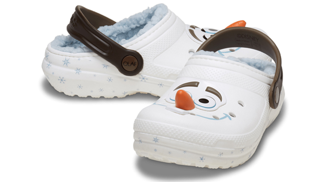 Crocs Toddlers Disney Frozen Olaf Lined Classic Clogs