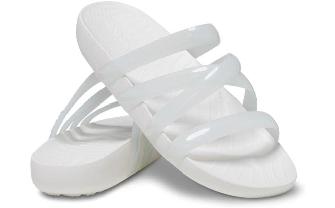 Crocs Womens Splash Strappy Sandals in White