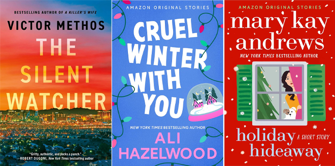 Cruel Winter with You by Ali Hazelwood Holiday Hideaway by Mary Kay Andrews and The Silent Watcher by Victor Methos Books