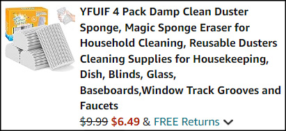 Damp Clean Duster Sponge 4 Pack Checkout