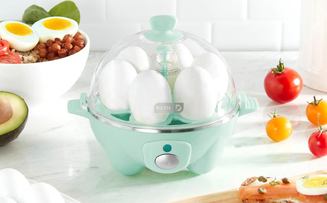 Dash Rapid Egg Cooker with Poaching Tray and Boiling Tray