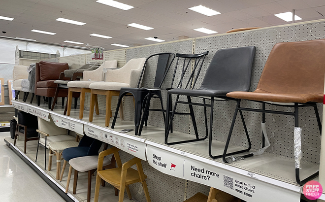 Dining Chairs on a Shelf at Target