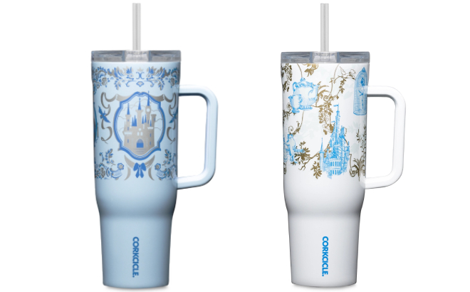 Disney Corkcicle Cinderella and Belle Cruiser Cups