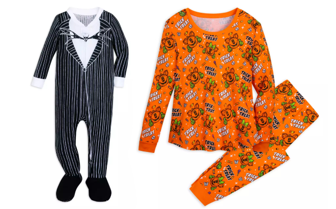 Disney Jack Skellington Costume Baby Stretchie Sleeper and Mickey Mouse Womens Pajama Set