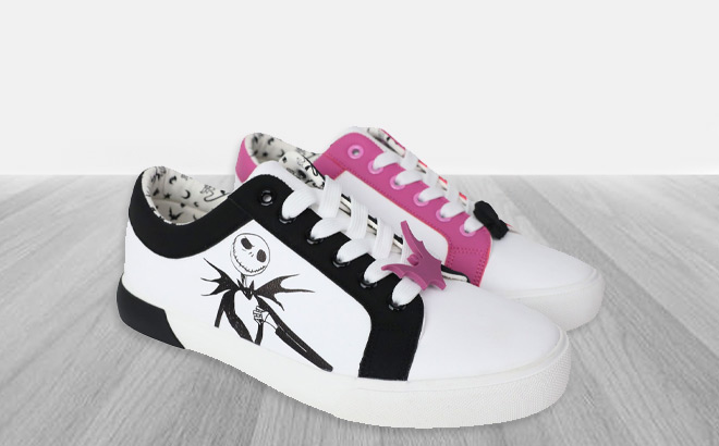 Disney Nightmare Before Christmas Jack and Sally Court Womens Sneakers