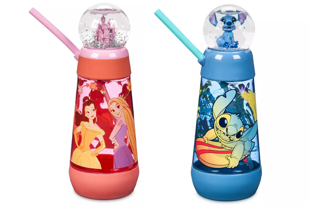 Disney Princess Snowglobe Tumbler and Stitch Snowglobe Tumbler