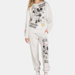 Disney Womens Mickey and Minnie Sweatshirt Jogger Set