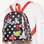 Disneys Mickey and Minnie Mouse Clear Polka Dot Mini Backpack