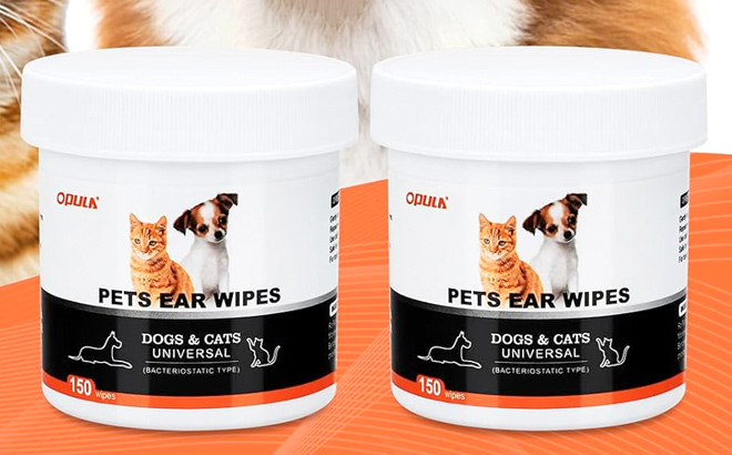 Dog Ear Wipes 300 Count Pet Ear Wipes for Dogs and Cats Remove Ear Wax Relieve Itching Remove Odor