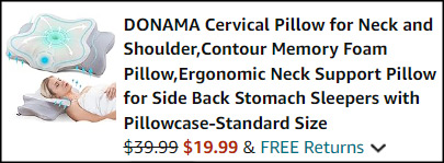 Donama Cervical Pillow Checkout