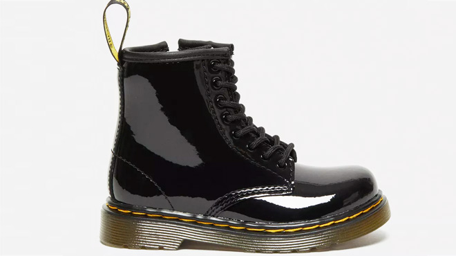 Dr Martens Toddler Patent Leather Lace Up Boots