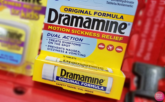 Dramamine Motion Sickness Relief Travel Vial