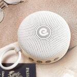 Dreamegg White Noise Machine inside a suitcase