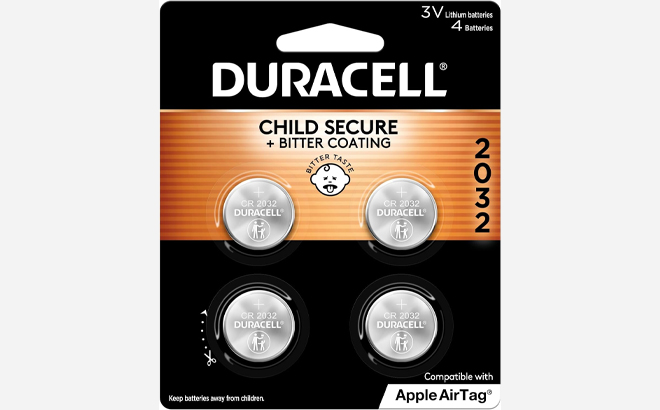 Duracell 2032 Lithium Battery 4 Count Pack