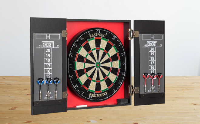 EastPoint Sports Bristle Dartboard and Cabinet