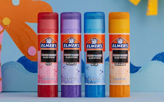 Elmers Color n Glitz Glue Sticks