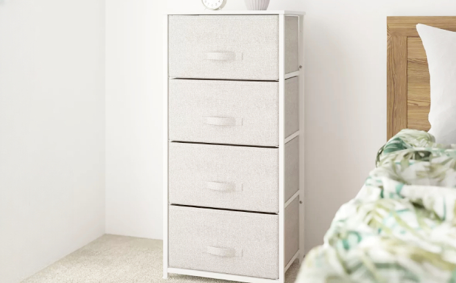 Emma and Oliver 4 Drawer Vertical Storage Dresser