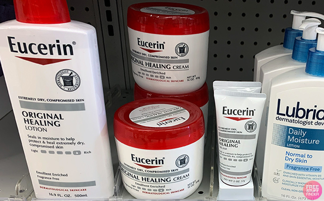 Eucerin Original Healing Cream in shelf