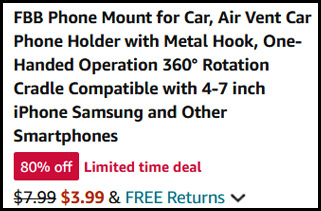 FBB Phone Mount for Car Order Summary