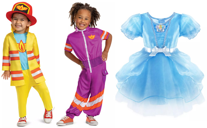 Firebuds and Cinderella Kids Costumes