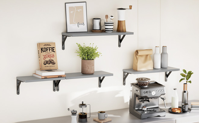 Floating Shelves in the Kitchen