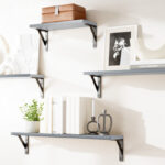 Four Floating Shelves on a Wall