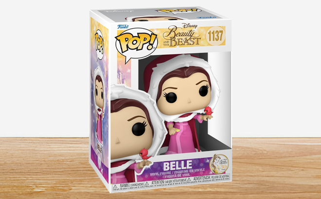 Funko POP Disney Belle Figure on a Table