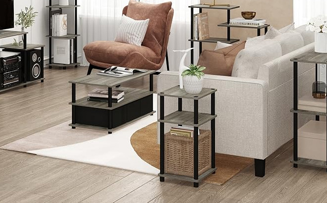 Furinno Just 3 Tier End Table