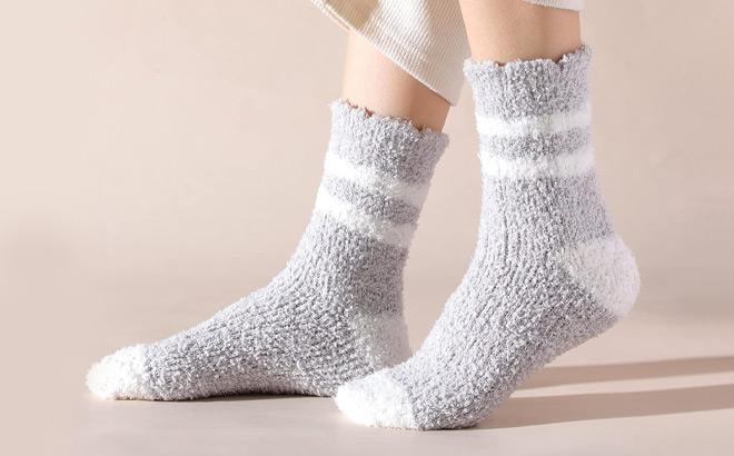 Fuzzy Womens Socks 5 Pairs