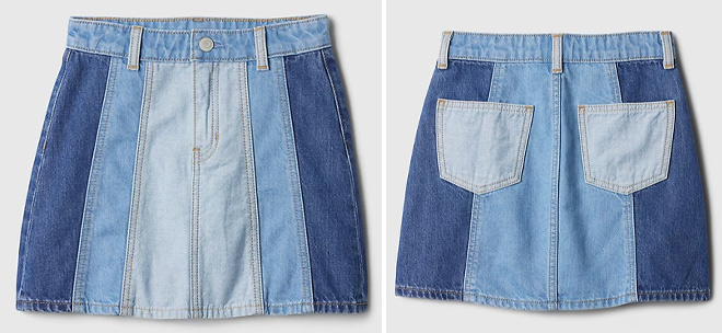 GAP Factory Kids Pieced Denim Skirt