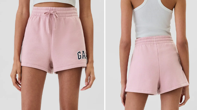 GAP Factory Logo Shorts in Lilas Pink