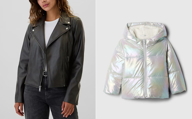 GAP Factory Vegan Leather Moto Jacket