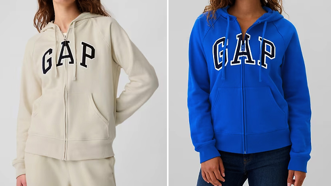 GAP Factory Womens Logo Zip Hoodies